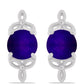 Cercei din Argint 925 ( 3.3 grame ) cu Jad Violet 3.03 Carate