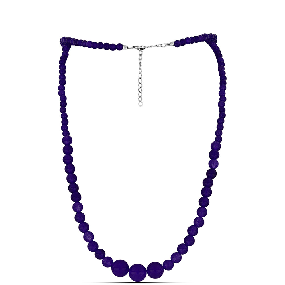 Colier din Argint 925 ( 0.92 grame ) cu Jad Violet 102.65 Carate