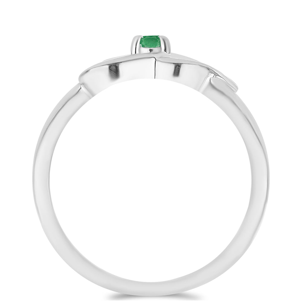 Inel din Argint 925 ( 2.31 grame ) cu Smarald Brazilian 0.11 Carate 2 