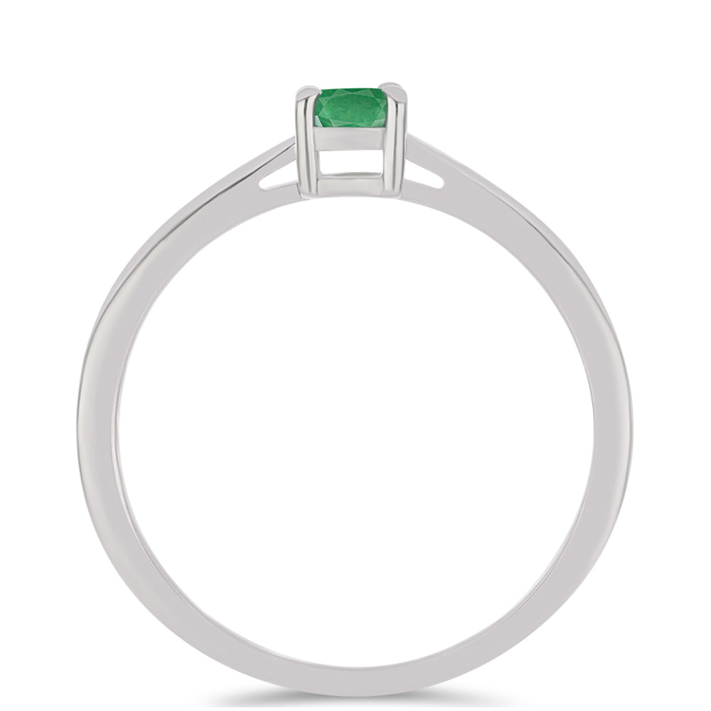 Inel din Argint 925 ( 1.57 grame ) cu Smarald Brazilian 0.38 Carate 2 