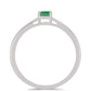 Inel din Argint 925 ( 1.57 grame ) cu Smarald Brazilian 0.38 Carate