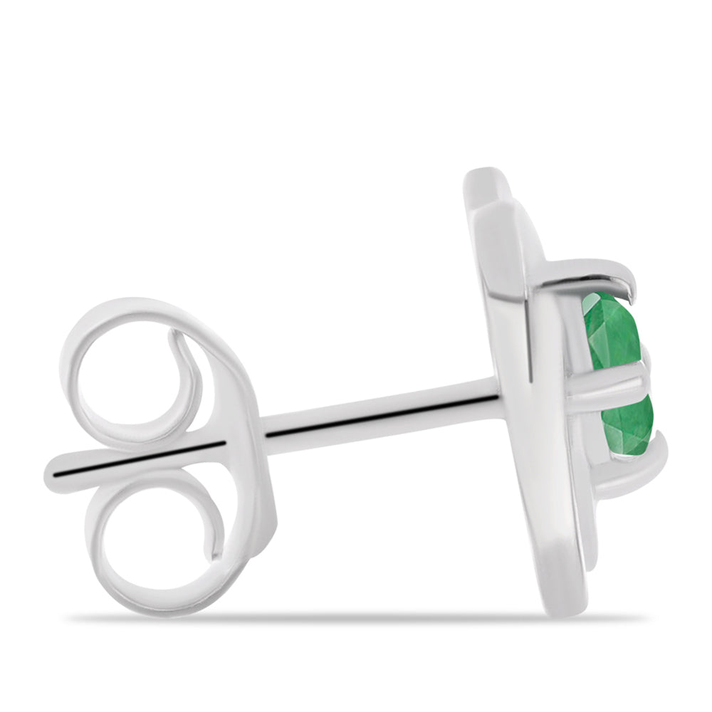 Cercei din Argint 925 ( 1.89 grame ) cu Smarald Brazilian 0.5 Carate 2 