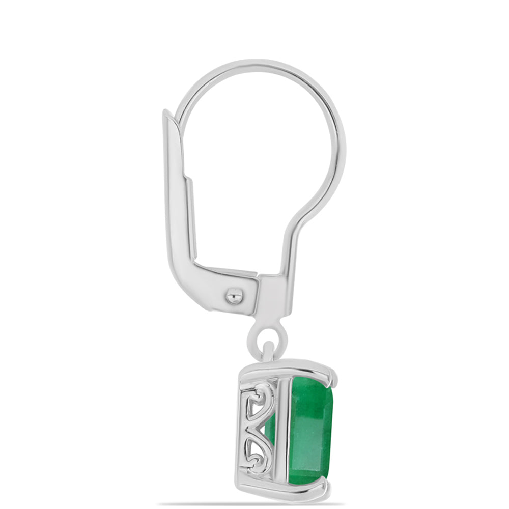 Cercei din Argint 925 ( 1.98 grame ) cu Smarald Brazilian 1.95 Carate 2 