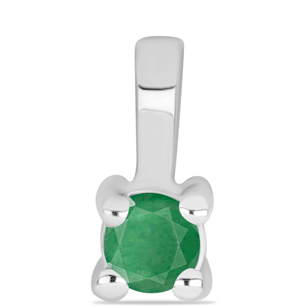 Set din Argint 925 ( 2.45 grame ) cu Smarald Brazilian 0.43 Carate ( Cercei+Inel+Pandantiv )