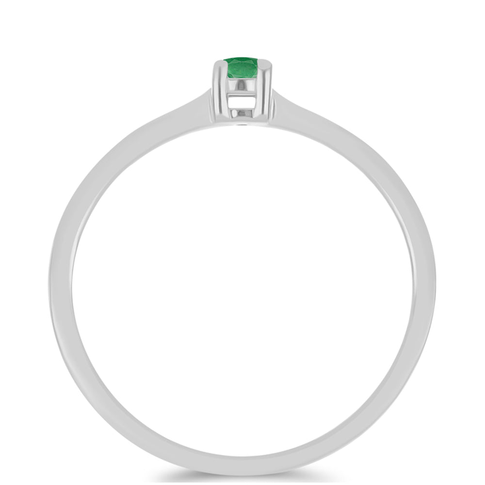 Set din Argint 925 ( 2.45 grame ) cu Smarald Brazilian 0.43 Carate ( Cercei+Inel+Pandantiv )