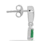 Cercei din Argint 925 ( 2.46 grame ) cu Smarald Brazilian 0.39 Carate