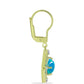 Cercei din Argint 925 Placat cu Aur ( 2.99 grame ) cu Opal Albastru Etiopian Paraiba și Topaz Alb 1.13 Carate
