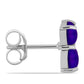 Cercei din Argint 925 ( 2.06 grame ) cu Jad Violet și Topaz Alb 2.08 Carate