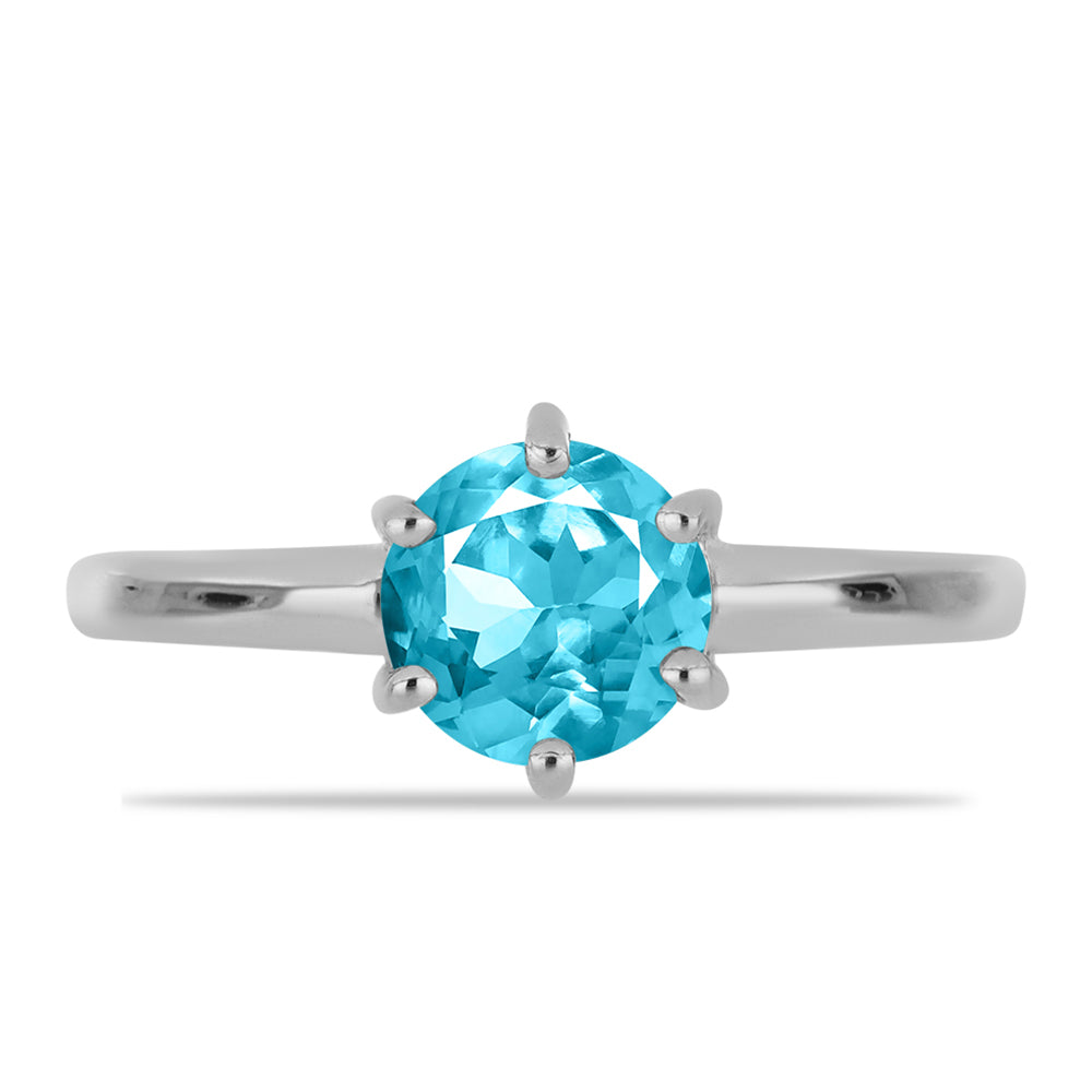 Inel din Argint 925 ( 2.13 grame ) cu Cuarț Paraiba 1.2 Carate 1 