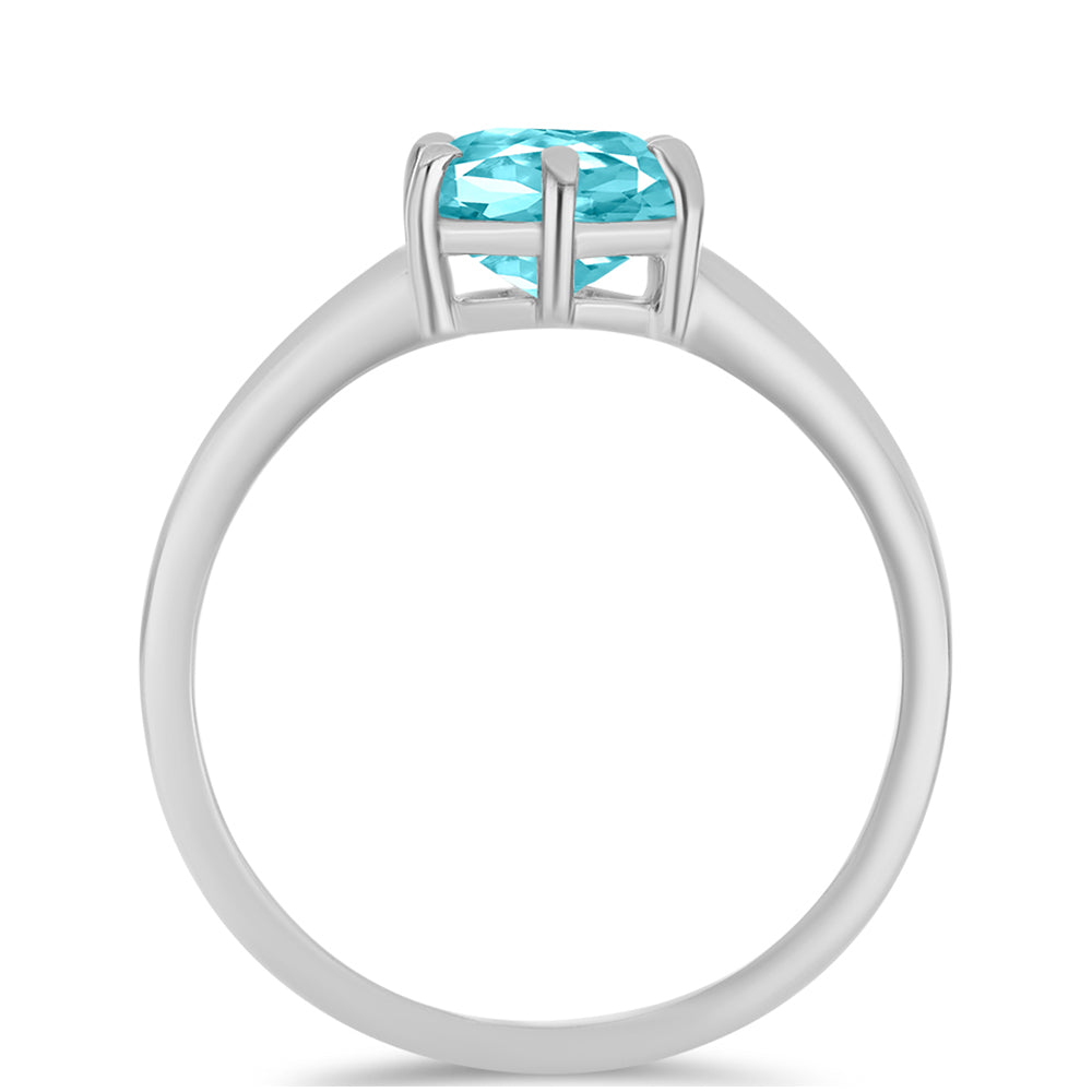 Inel din Argint 925 ( 2.13 grame ) cu Cuarț Paraiba 1.2 Carate 2 