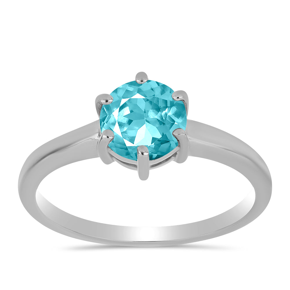 Inel din Argint 925 ( 2.13 grame ) cu Cuarț Paraiba 1.2 Carate