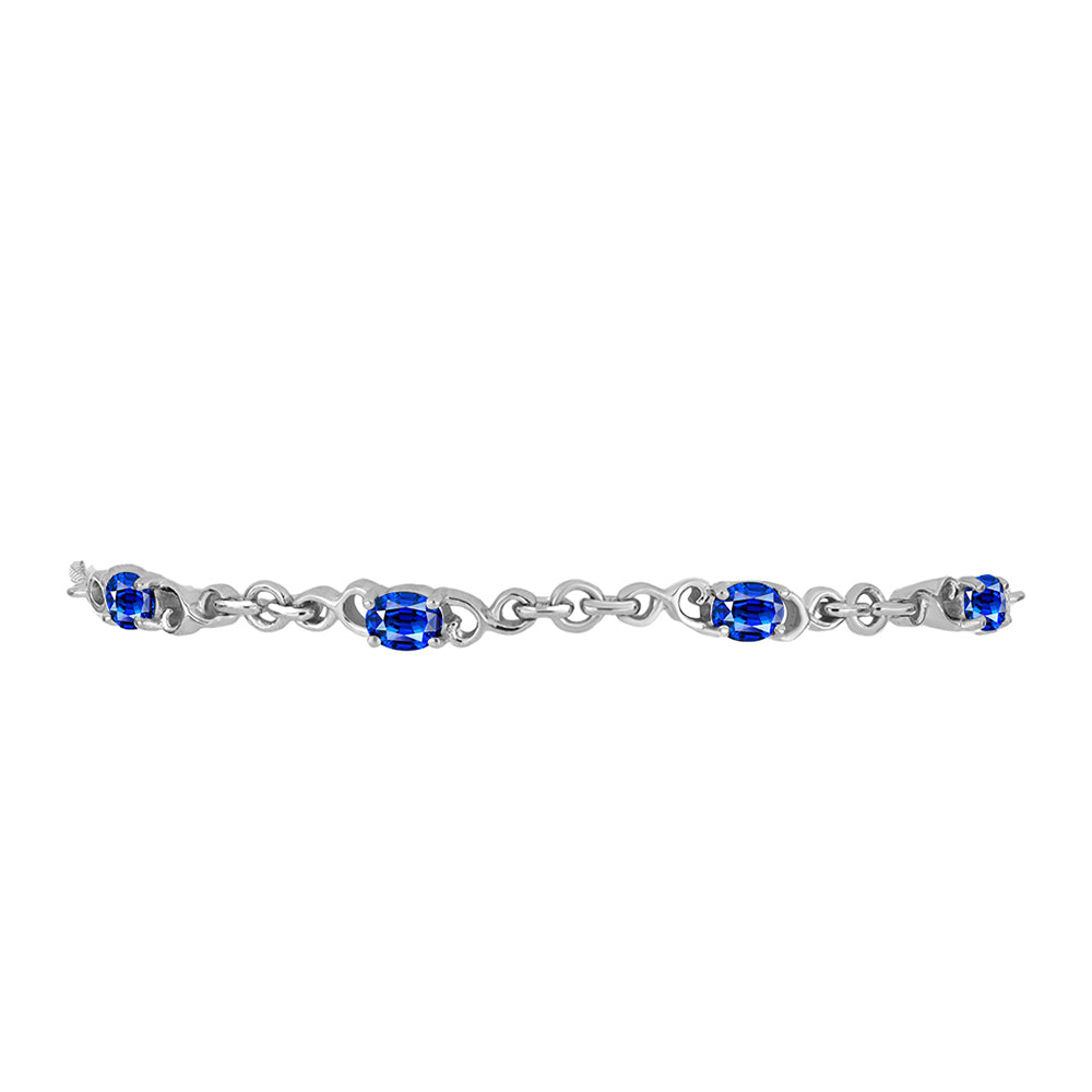Brățară din Argint 925 ( 4.97 grame ) cu Safir Albastru Australian 2.01 Carate 2 