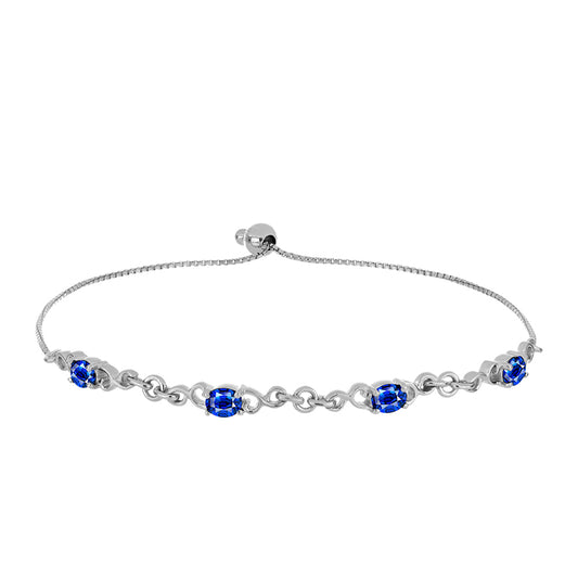 Brățară din Argint 925 ( 4.97 grame ) cu Safir Albastru Australian 2.01 Carate