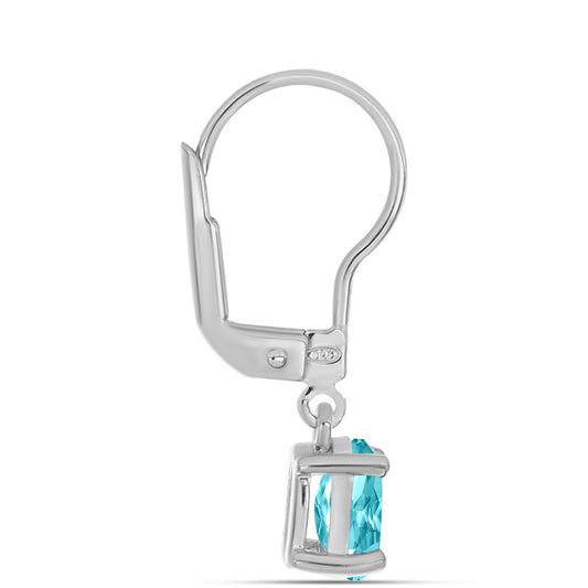 Cercei din Argint 925 ( 1.64 grame ) cu Cuarț Paraiba 1.35 Carate