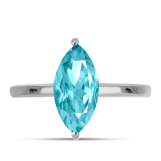 Inel din Argint 925 ( 2.34 grame ) cu Cuarț Paraiba 2.33 Carate