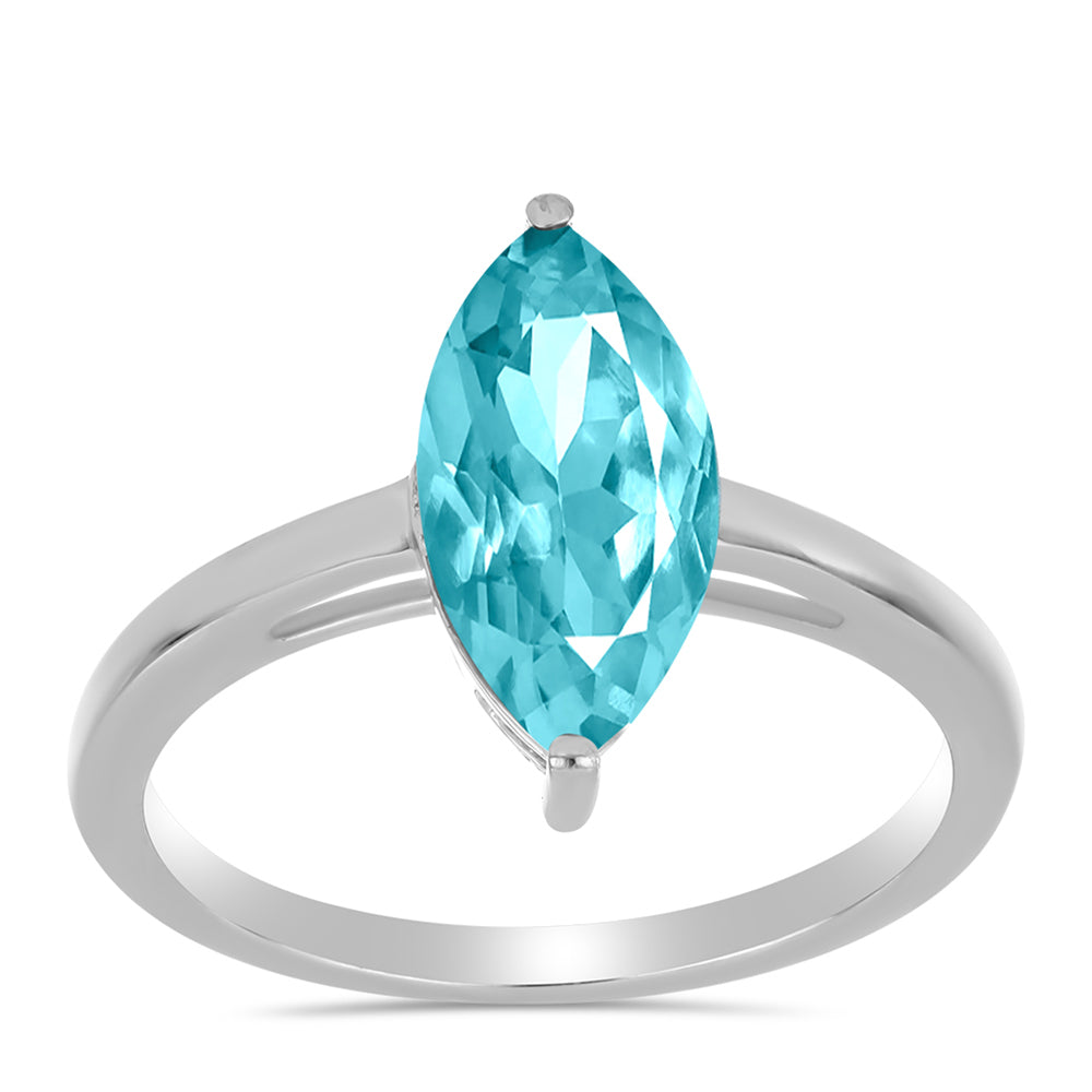 Inel din Argint 925 ( 2.34 grame ) cu Cuarț Paraiba 2.33 Carate