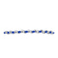Brățară din Argint 925 ( 5.88 grame ) cu Safir Albastru Australian și Topaz Alb 2.6 Carate
