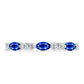 Inel din Argint 925 ( 1.63 grame ) cu Safir Albastru Australian și Topaz Alb 0.8 Carate