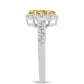 Inel din Argint 925 ( 3.36 grame ) cu Citrin Ural și Topaz Alb 0.58 Carate