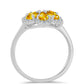 Inel din Argint 925 ( 3.2 grame ) cu Citrin Ural și Topaz Alb 1.5 Carate