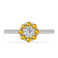 Inel din Argint 925 ( 2.14 grame ) cu Citrin Ural și Topaz Alb 0.79 Carate