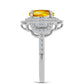 Inel din Argint 925 ( 3.98 grame ) cu Citrin Ural și Zircon Alb 2.71 Carate