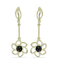 Cercei din Argint 925 Placat cu Aur ( 5.15 grame ) cu Opal Etiopian Negru Lega Dembi 0.73 Carate