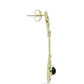 Cercei din Argint 925 Placat cu Aur ( 5.15 grame ) cu Opal Etiopian Negru Lega Dembi 0.73 Carate