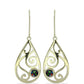 Cercei din Argint 925 Placat cu Aur ( 4.25 grame ) cu Opal Etiopian Negru Lega Dembi 0.36 Carate