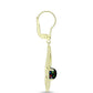 Cercei din Argint 925 Placat cu Aur ( 3.61 grame ) cu Opal Etiopian Negru Lega Dembi 1.09 Carate