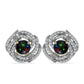 Cercei din Argint 925 Placat cu Aur ( 4.26 grame ) cu Opal Etiopian Negru Lega Dembi și Topaz Alb 1.67 Carate
