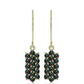 Cercei din Argint 925 Placat cu Aur ( 2.9 grame ) cu Opal Etiopian Negru Lega Dembi 0.75 Carate