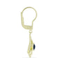 Cercei din Argint 925 Placat cu Aur ( 3.39 grame ) cu Opal Etiopian Negru Lega Dembi 0.33 Carate