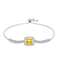 Brățară din Argint 925 ( 5.26 grame ) cu Citrin Ural și Topaz Alb 3.01 Carate
