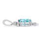 Pandantiv din Argint 925 ( 2.07 grame ) cu Cuarț Paraiba și Topaz Alb 1.73 Carate