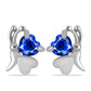 Cercei din Argint 925 ( 1.58 grame ) cu Safir Albastru Australian 0.68 Carate
