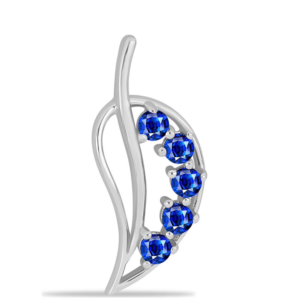 Pandantiv din Argint 925 ( 1.62 grame ) cu Safir Albastru Australian 0.9 Carate 1 