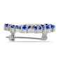 Broşă din Argint 925 ( 4.92 grame ) cu Safir Albastru Australian și Topaz Alb 2.35 Carate