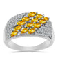 Inel din Argint 925 ( 5.55 grame ) cu Citrin Ural și Topaz Alb 1.38 Carate