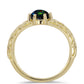 Inel din Argint 925 Placat cu Aur ( 2.47 grame ) cu Opal Etiopian Negru Lega Dembi 0.77 Carate