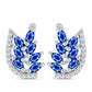 Cercei din Argint 925 ( 3.89 grame ) cu Safir Albastru Australian și Topaz Alb 1.92 Carate