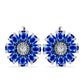 Cercei din Argint 925 ( 3.65 grame ) cu Safir Albastru Australian și Topaz Alb 4.13 Carate