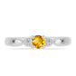 Inel din Argint 925 ( 2.19 grame ) cu Citrin Ural și Topaz Alb 0.25 Carate