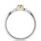 Inel din Argint 925 ( 2.19 grame ) cu Citrin Ural și Topaz Alb 0.25 Carate
