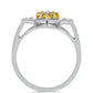 Inel din Argint 925 ( 3.14 grame ) cu Citrin Ural și Topaz Alb 0.8 Carate