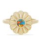 Inel din Argint 925 Placat cu Aur ( 3.23 grame ) cu Turcoaz Oyster 0.32 Carate