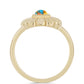 Inel din Argint 925 Placat cu Aur ( 3.23 grame ) cu Turcoaz Oyster 0.32 Carate
