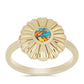 Inel din Argint 925 Placat cu Aur ( 3.23 grame ) cu Turcoaz Oyster 0.32 Carate