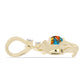 Pandantiv din Argint 925 Placat cu Aur ( 1.93 grame ) cu Turcoaz Oyster și Topaz Alb 0.65 Carate