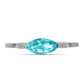Inel din Argint 925 ( 1.53 grame ) cu Cuarț Paraiba și Topaz Alb 0.93 Carate